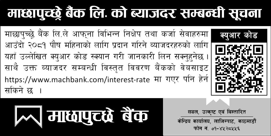 Interest rate change effective from 16th Dec, 2024