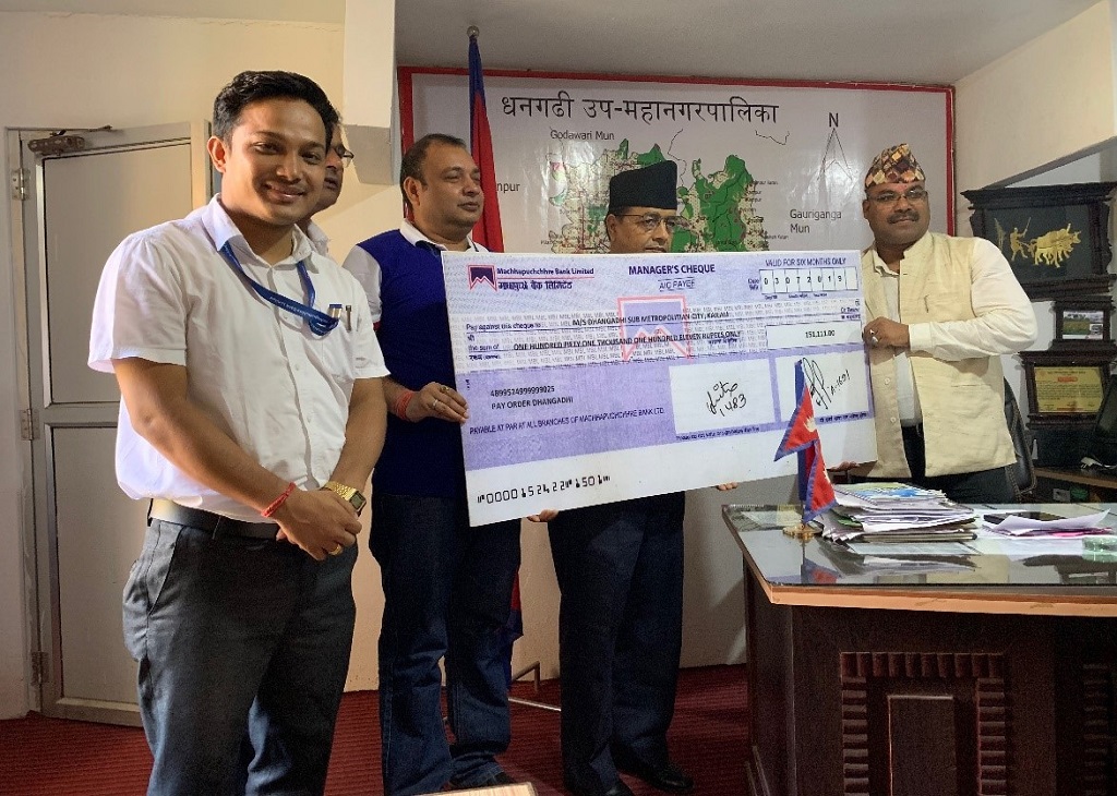 Financial Support to Storm affected area of Dhangadhi