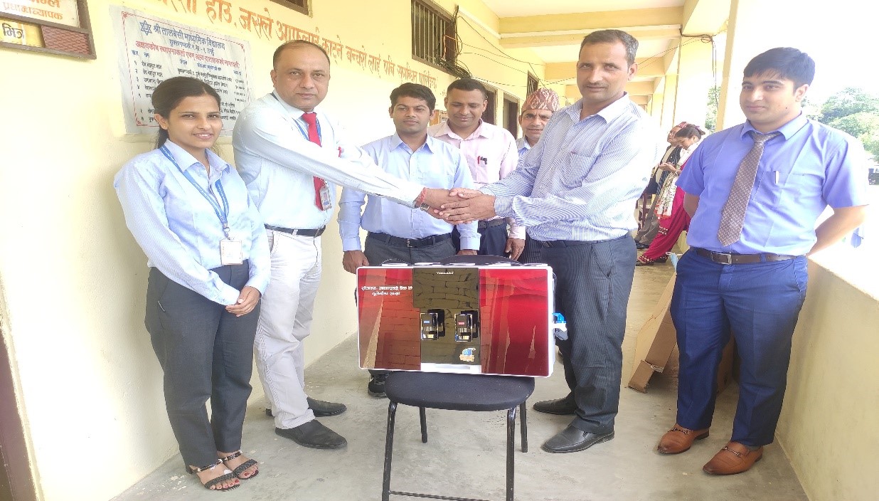 माछापुच्छ्रे बैंकद्वारा श्री तालभेसी माध्यमिक विद्यालयलाई वाटर डिस्पेन्सर हस्तान्तरण माछापुच्छ्रे बैंकद्वारा श्री तालभेसी माध्यमिक विद्यालयलाई वाटर डिस्पेन्सर हस्तान्तरण